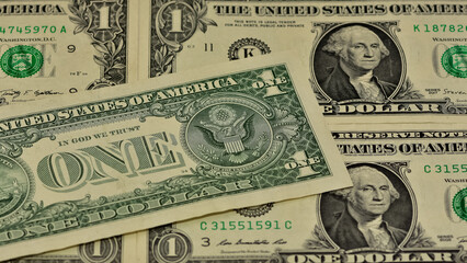various banknotes. US dollar photos.