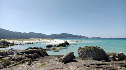 Obraz premium Playa de la Ría de Vigo, Galicia