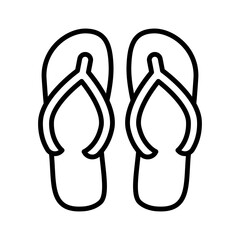 Flip flops icon. Sandal beach wear. Slippers. Vector illustration.
