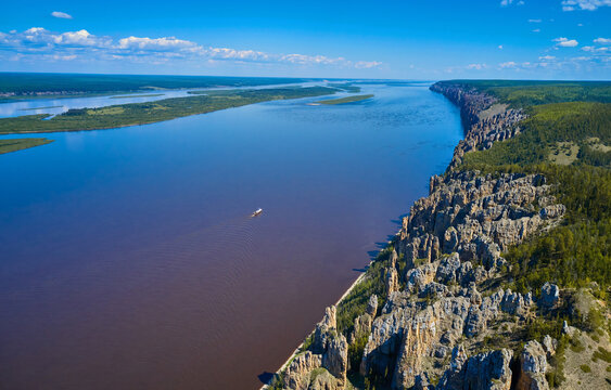 top view of the lena river