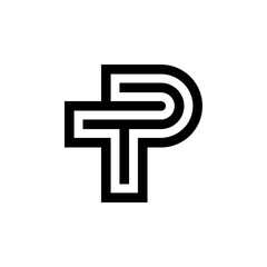 Letter TP PT monogram logo template