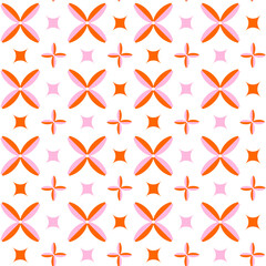 Moroccan Tile Style Geometric Shapes Florals Squares Leaves Retro Design Seamless Pattern Abstract Trendy Compatible Fashion Colors