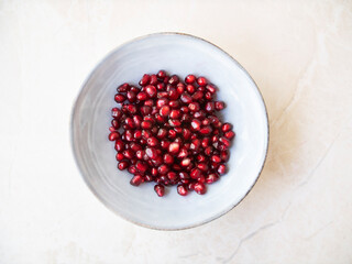 Pomegranate Seeds in Bowl