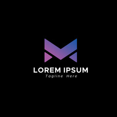 Letter of M modern logo simple