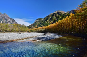 Autumn scenery in Kamikochi, Nagano