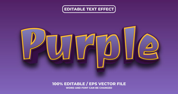 Purple Editable Text Effect