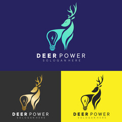Deer Logo _ Deer Bulb Logo