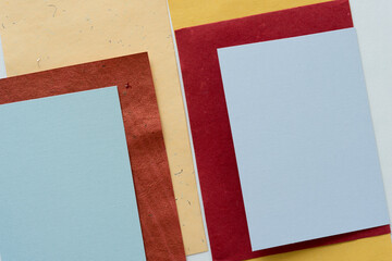 blank cards and textured paper