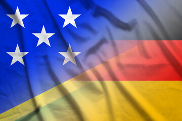Solomon Islands and Germany national flag transborder relations DEU SLB