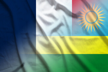 France and Rwanda state flag transborder contract RWA FRA