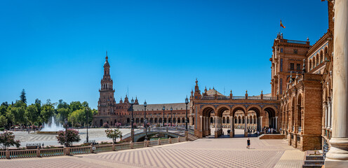 Seville, spain, plaza de espana,