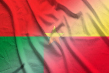 Burkina Faso and Benin official flag international contract BEN BFA