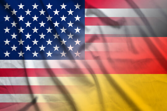 USA and Germany official flag international negotiation DEU USA