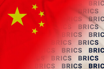 China flag BRICS banner agreement