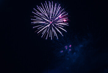 fireworks in the night sky