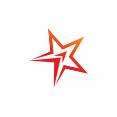 red star arrow logo design