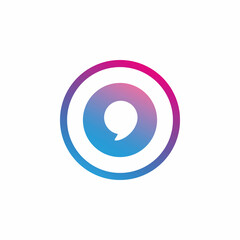 circle quote color logo design