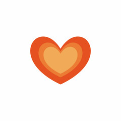 grow warm love heart logo design