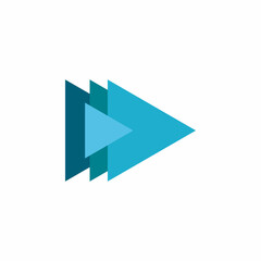 blue play media logo design