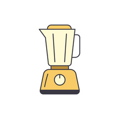 Kitchen Blender icon in color, isolated on white background 