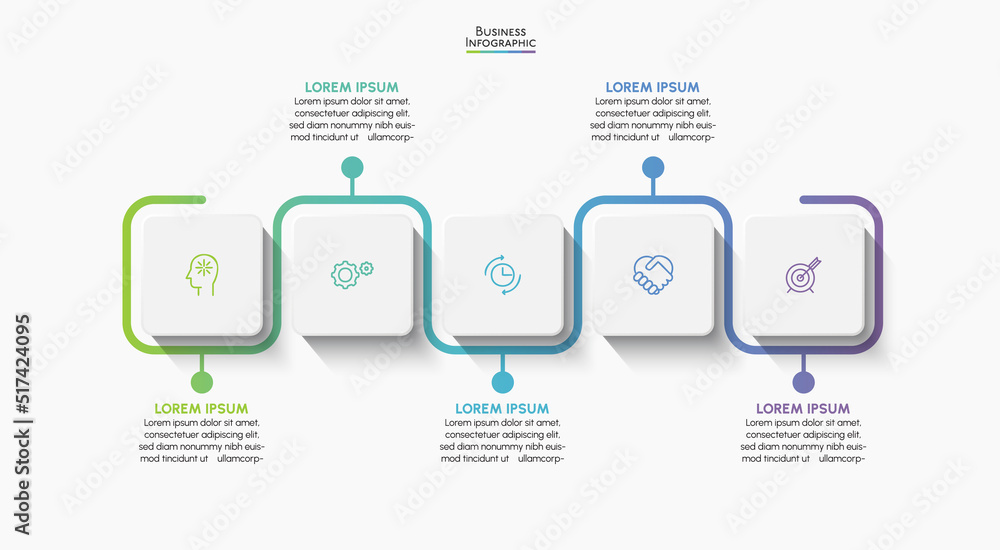 Wall mural business data visualization. timeline infographic icons designed for abstract background template mi