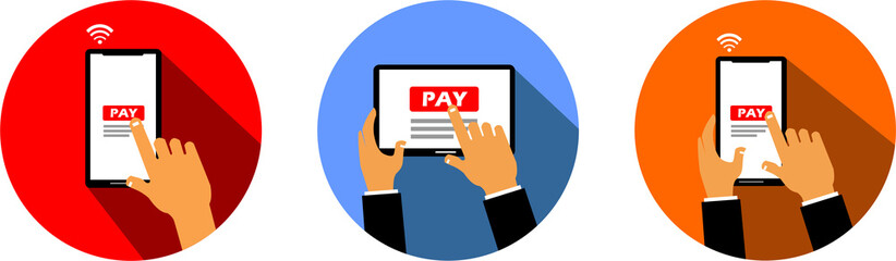 a group of hands squeezing a smartphone