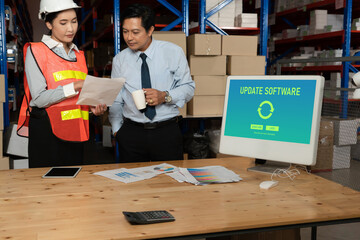 Software update on computer for modish version of device software upgrade