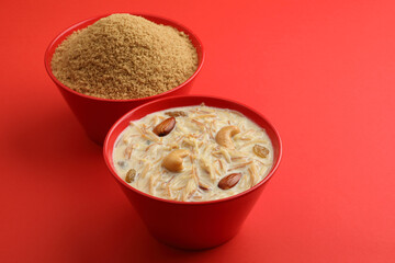 Khir or kheer payasam also known as Sheer Khurma Seviyan consumed especially on Eid or any other festival in india/asia. Served with dry fruits toppings