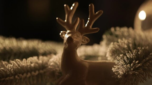 deer in the forest. Christmas toy. Gifts. Decor. Decoration. 