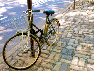 Fototapeta na wymiar Bike close up with unfocused background