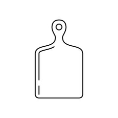 Kitchen cutting board icon in line style icon, isolated on white background