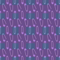 Metallic pins seamless sewing pattern for wrapping paper and fabrics and hobbies and kids and clothes print