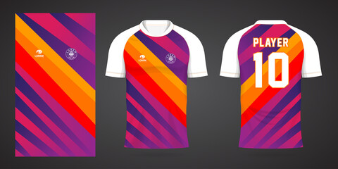 colorful football jersey sport design template