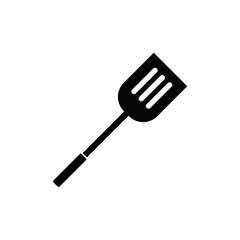 kitchen spatula icon in black flat glyph, filled style isolated on white background