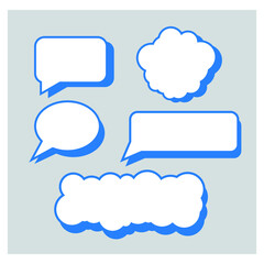 cloud chat with blue line