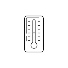 Thermometer icon in line style icon, isolated on white background