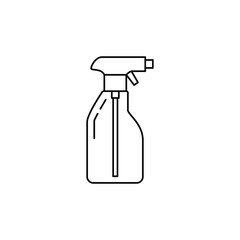 Spray Bottle, Hand Pressure Spray Water Kettle icon in line style icon, isolated on white background
