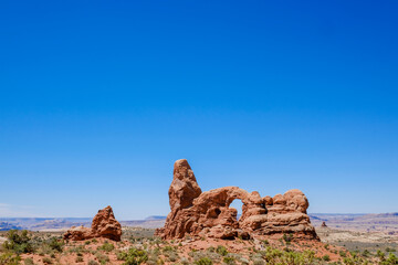 Fototapeta na wymiar panoramic view of arches national park. travel and explore Utah concept