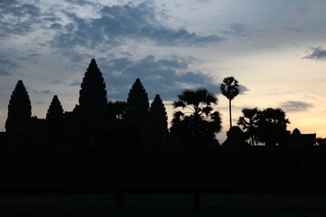 sunset and sunrise in Cambodia phnom penh and siem reap