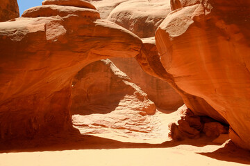 Curve canyon rock at Arches national park. travel Utah and explore nature in America.