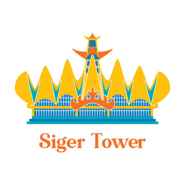 Siger Tower Vector Illustration