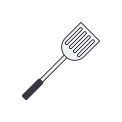 Spatula icon in color, isolated on white background 