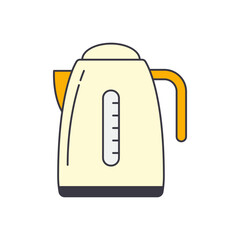 Drinking Boiler pot icon in color, isolated on white background 