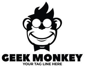 Geek Monkey Logo Template