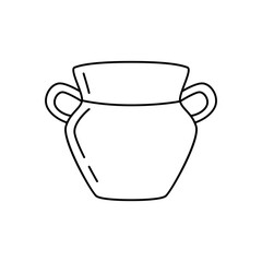 Cooking, dish, eathernware icon in line style icon, isolated on white background