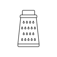 Kitchen grater icon in line style icon, isolated on white background