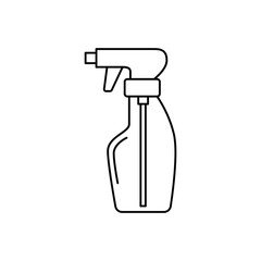 Spray Bottle, Hand Pressure Spray Water Kettle icon in line style icon, isolated on white background