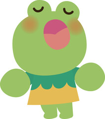 すっごく歌がうまいカエルさんのイラスト