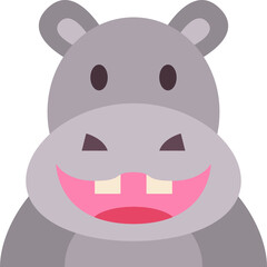 hippopotamus flat icon