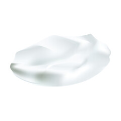 Buttercream, yogurt cream on white background, cosmetic cream